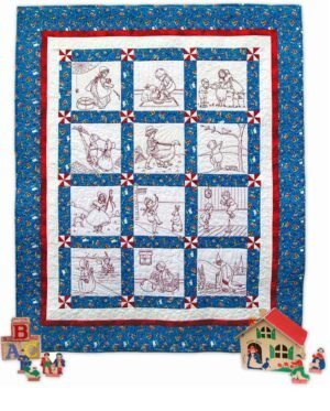Redwork Rhymes Quilt