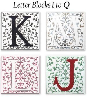 Letter Blocks I to Q